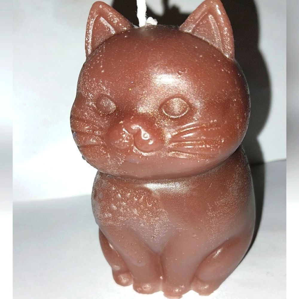 Hand crafted limited edition brown candle from our Cat Lady candle collection